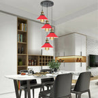 The Southerham Pendant — Red 4-Head Cascade Ceiling Light