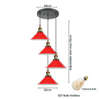 The Southerham Pendant — Red 4-Head Cascade Ceiling Light
