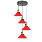 The Southerham Pendant — Red 4-Head Cascade Ceiling Light