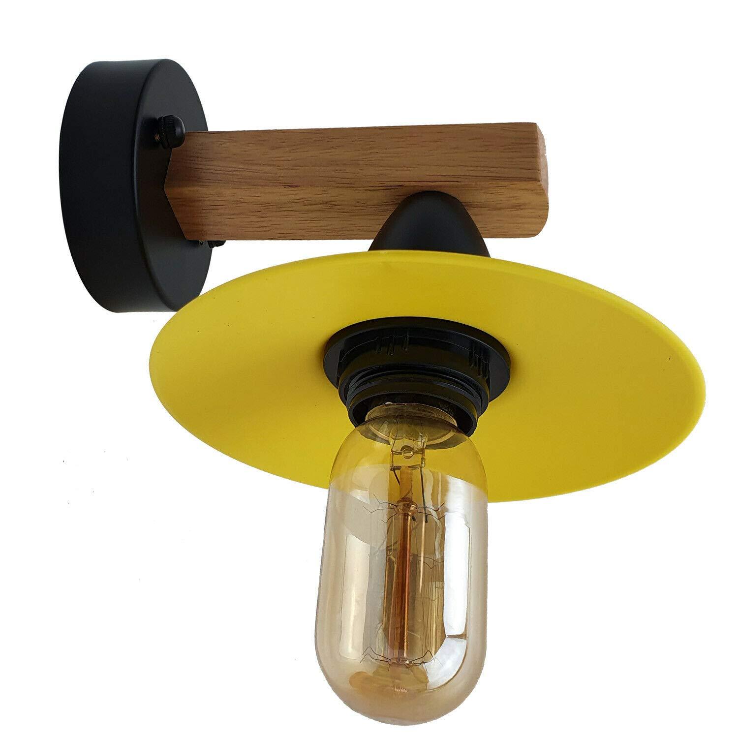 The Wetherby Twin — Yellow Cone Wood Wall Light (2 Pack)