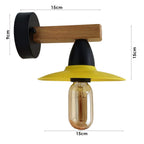 The Wetherby Twin — Yellow Cone Wood Wall Light (2 Pack)