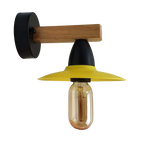 The Wetherby Twin — Yellow Cone Wood Wall Light (2 Pack)