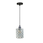 The Isadora Pendant — White, Patterned Cage