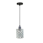 The Isadora Pendant — White, Patterned Cage