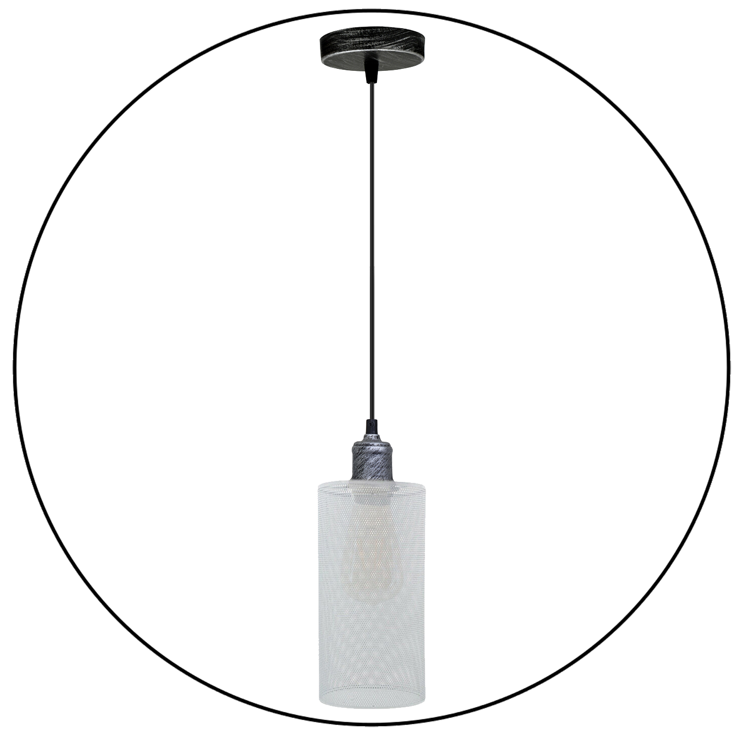 The Foundry Pendant — Industrial Mesh Cage Light