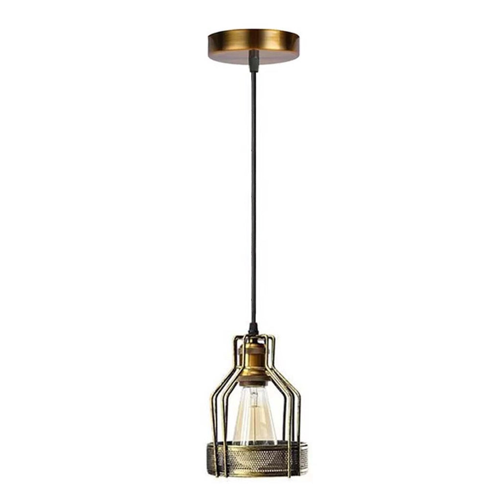 The Vellabrass Pendant — Single Cage Light