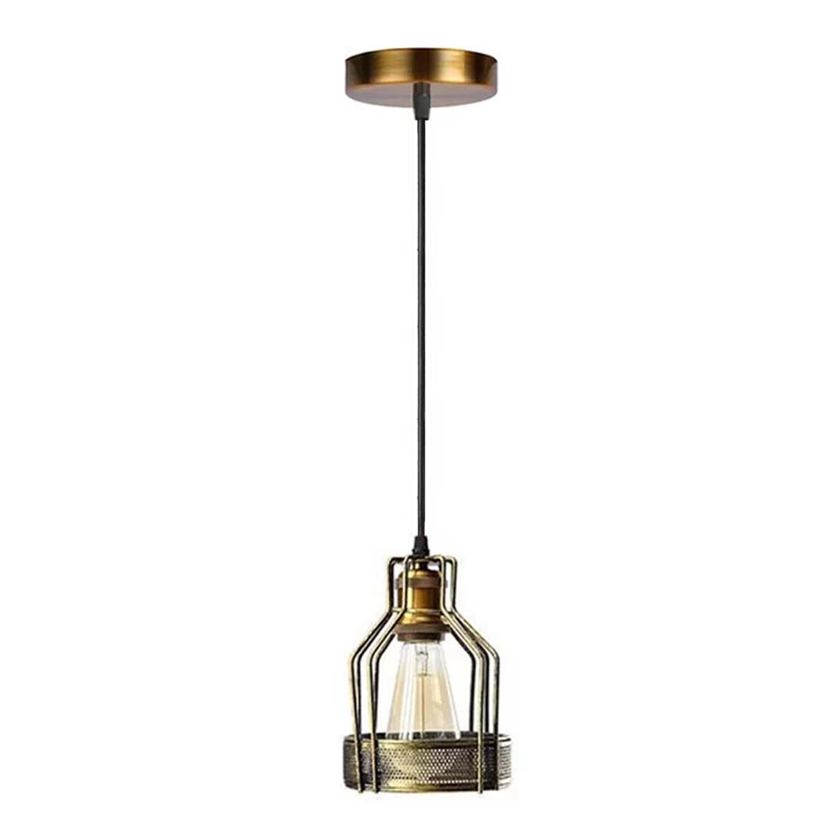The Vellabrass Pendant — Single Cage Light