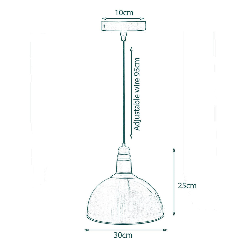 The Brasswick Pendant — Single Copper Dome