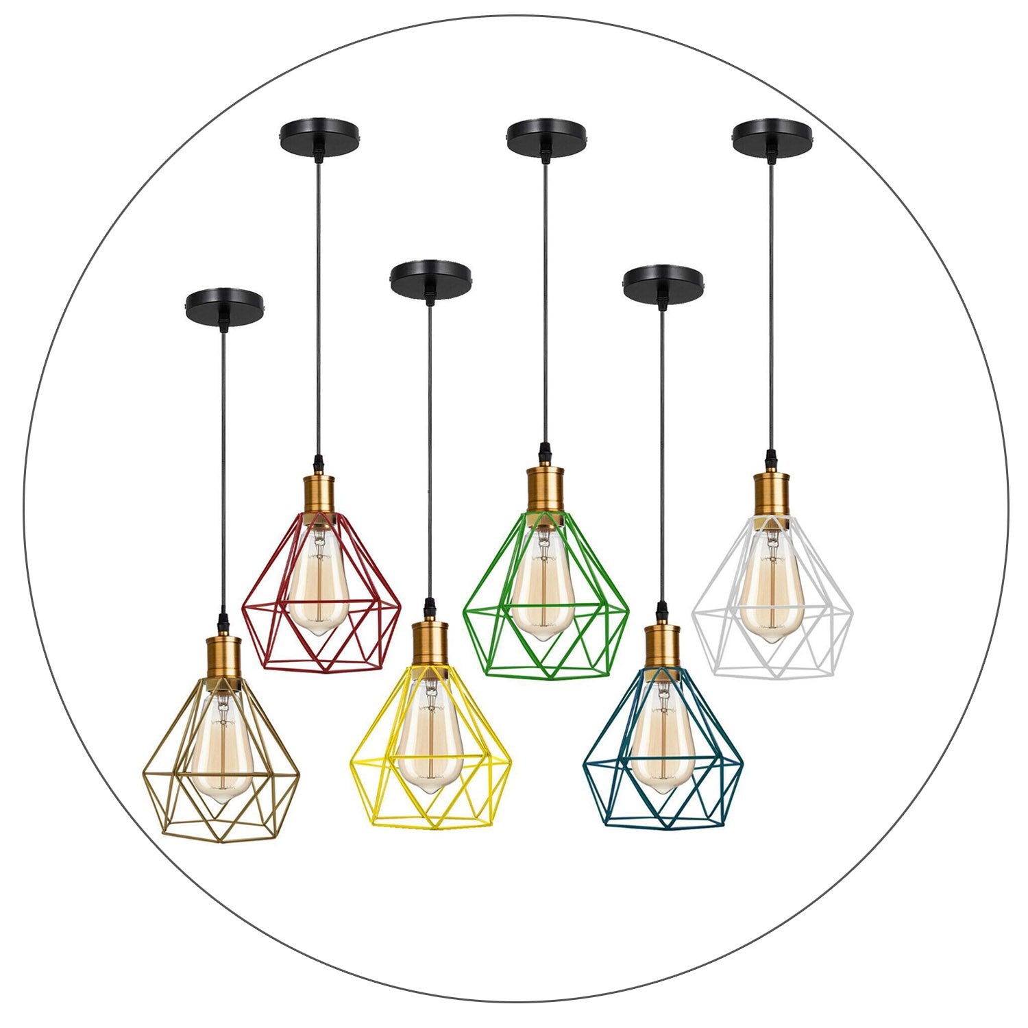 The Prism Pendant — Faceted Cage, Multiple Finishes