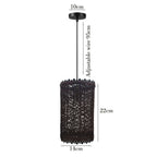 The Solisweave Pendant — Woven Rattan Cylinder Light