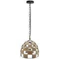 The Sienna Pendant — Woven Natural Fibre Dome Light