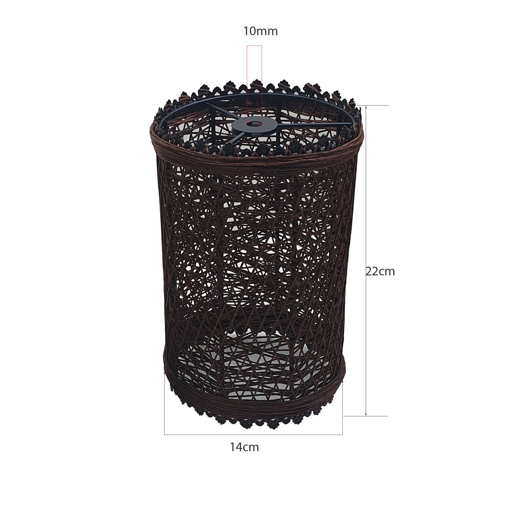 The Solisweave Pendant — Woven Rattan Cylinder Light