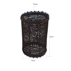 The Solisweave Pendant — Woven Rattan Cylinder Light