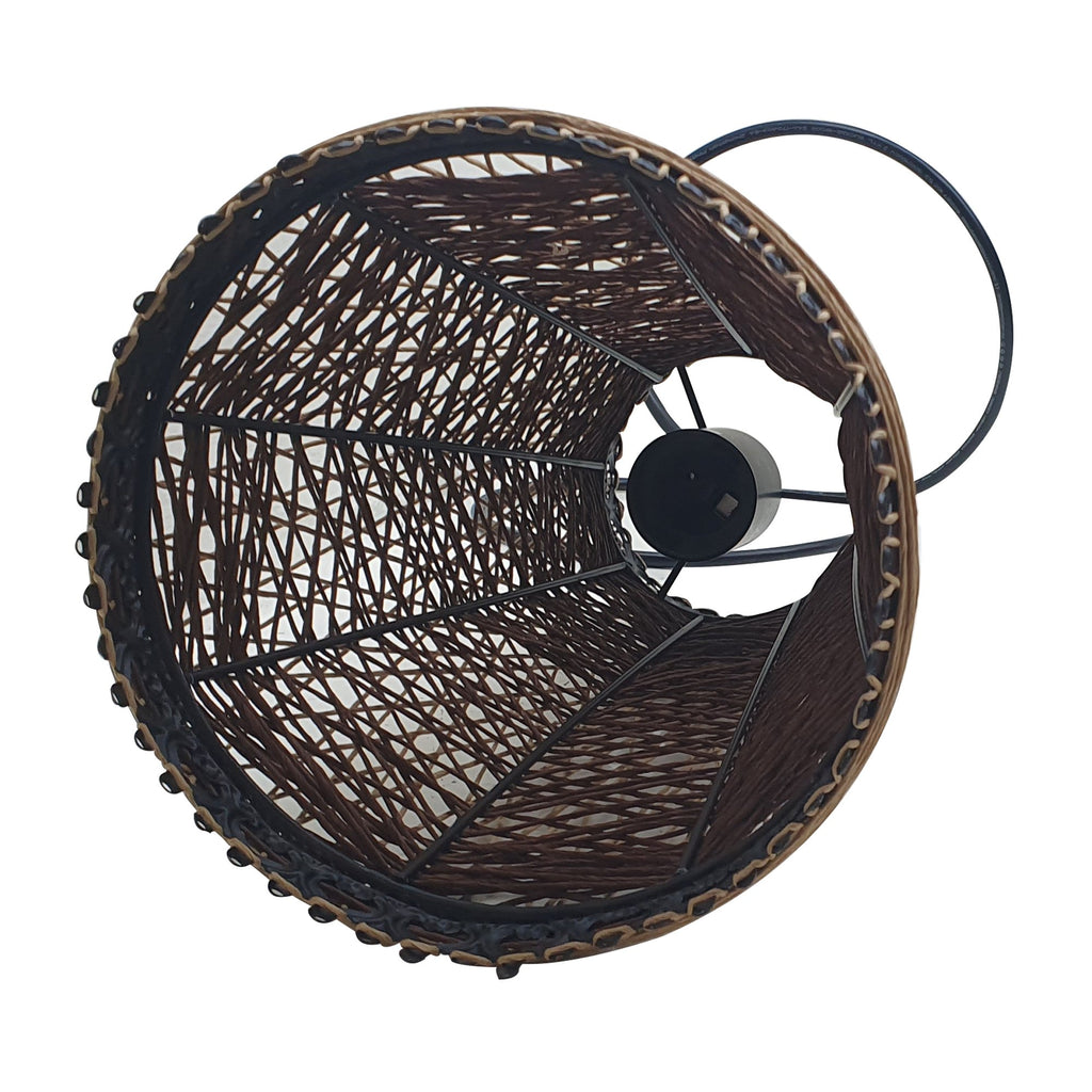 The Solisweave Pendant — Woven Rattan Cylinder Light