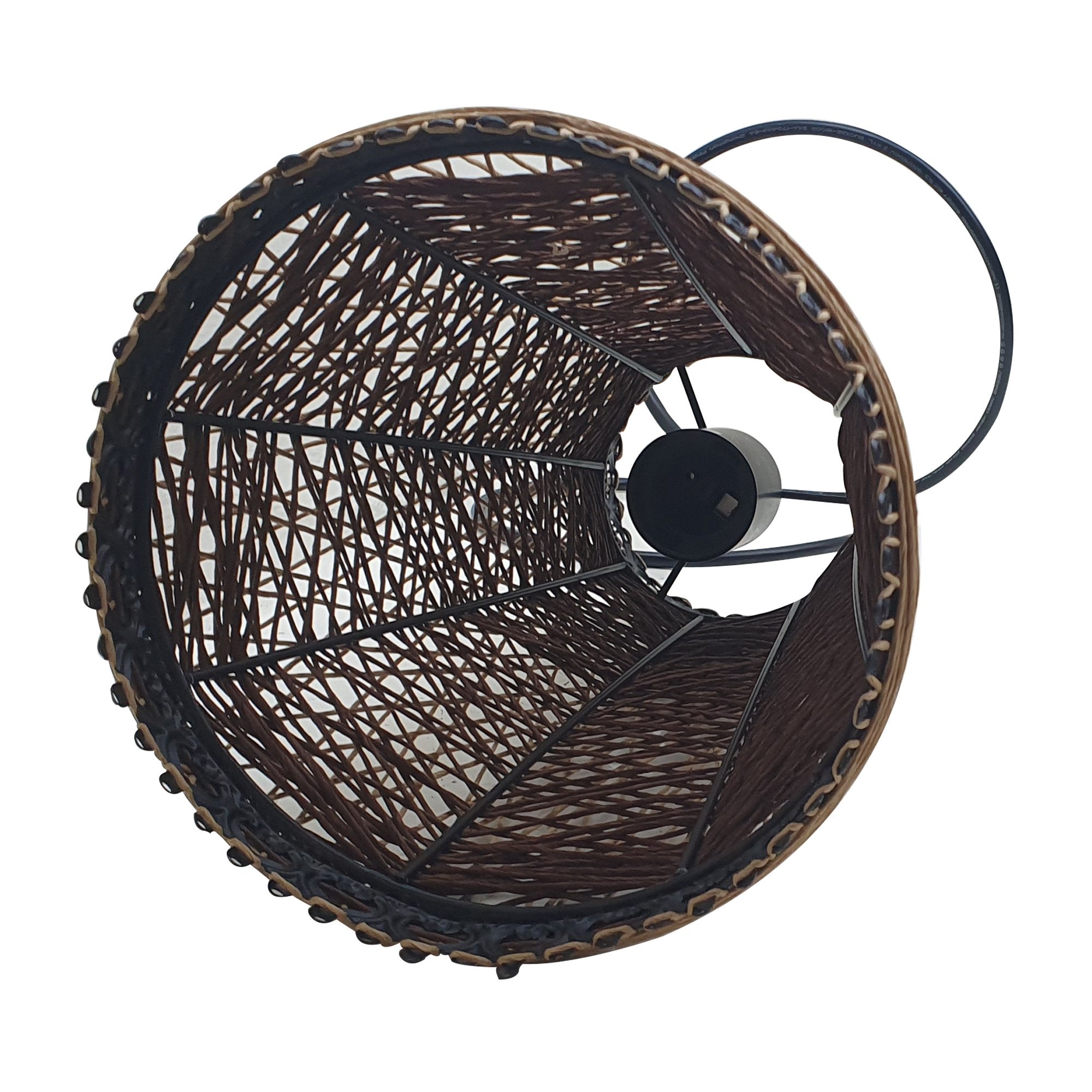 The Solisweave Pendant — Woven Rattan Cylinder Light