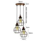 The Marchwood Pendant — 3-Way Teardrop Cage Chandelier
