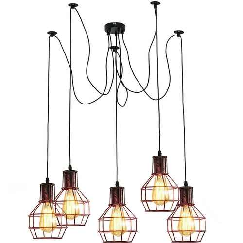 The Emberweb Pendant — 5-Arm Cage Spider