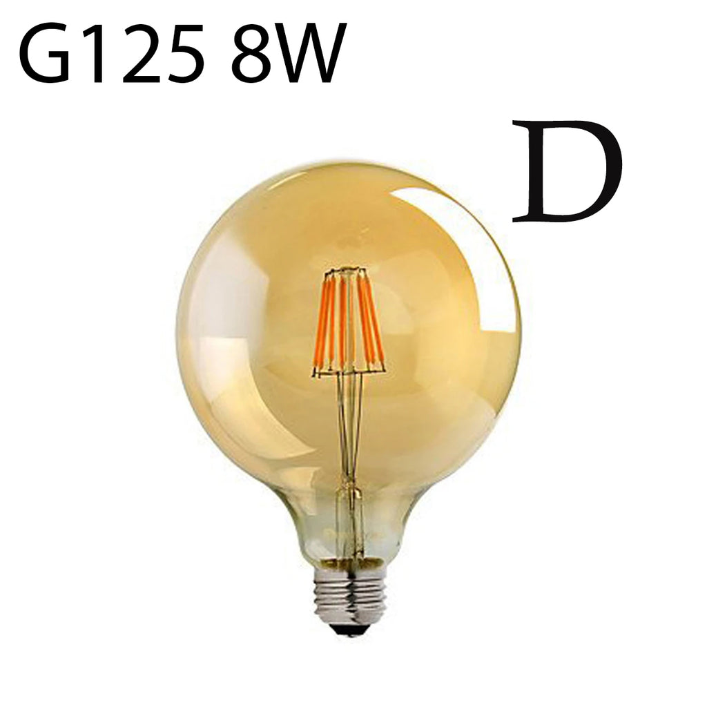 Soho - Amber Glass Globe LED Bulb, G125 E27 Dimmable 8W