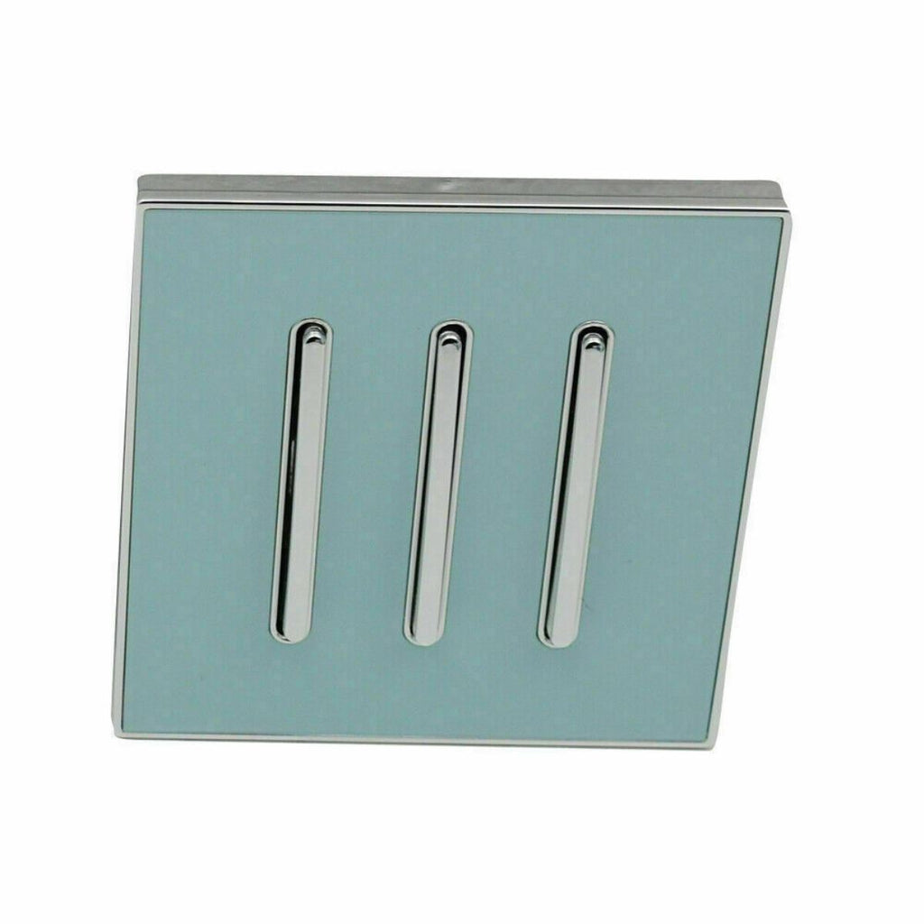 Aurelia – Brushed Chrome 3-Gang Wall Switch