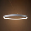 Aurelia single-halo LED pendant chandelier in a modern kitchen, adding stylish illumination