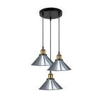 Mercer — Three-Light Chrome Cluster Chandelier — reverse angle