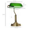 Lincoln — Banker's Library Table Lamp — pendant detail