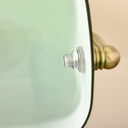 Lincoln — Banker's Library Table Lamp — installed in context, lit