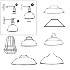 Aldgate — Adjustable Industrial Dome Wall Sconce — pendant detail