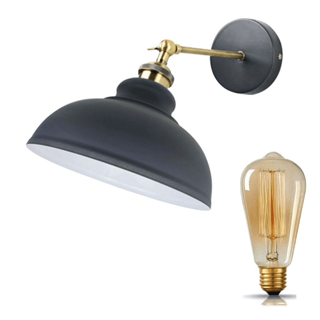 Aldgate — Adjustable Industrial Dome Wall Sconce — shade detail
