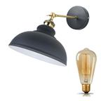 Aldgate — Adjustable Industrial Dome Wall Sconce — shade detail