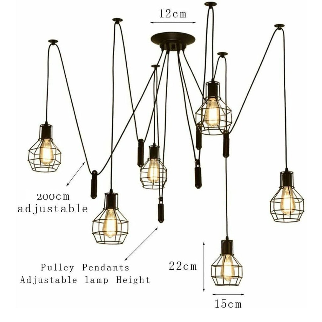 The Vantreath Pendant Chandelier — Spider Cage (6-Light)