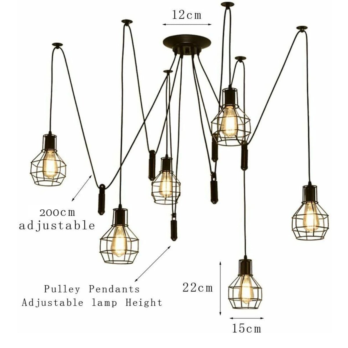 The Vantreath Pendant Chandelier — Spider Cage (6-Light)
