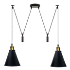 The Colby Pendant — 2-Head Pulley Spider Ceiling Light