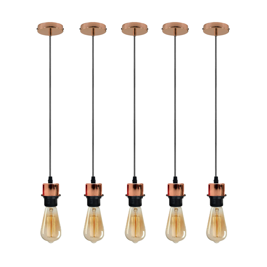 The Foxglove Pendant Set — Rose Gold (5-Drop)