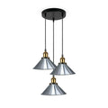 Mercer — Three-Light Chrome Cluster Chandelier — angled view