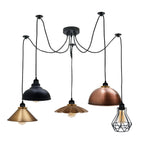 Borough — Industrial 5-Light Spider Cluster Pendant Chandelier — reverse angle