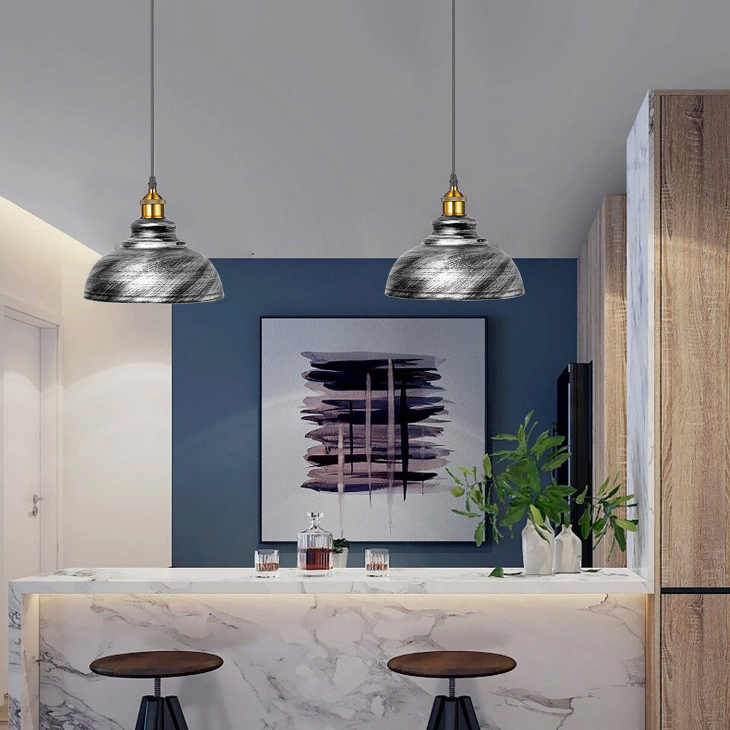 The Argentia Pendant — 3-Light Metal Shade Set