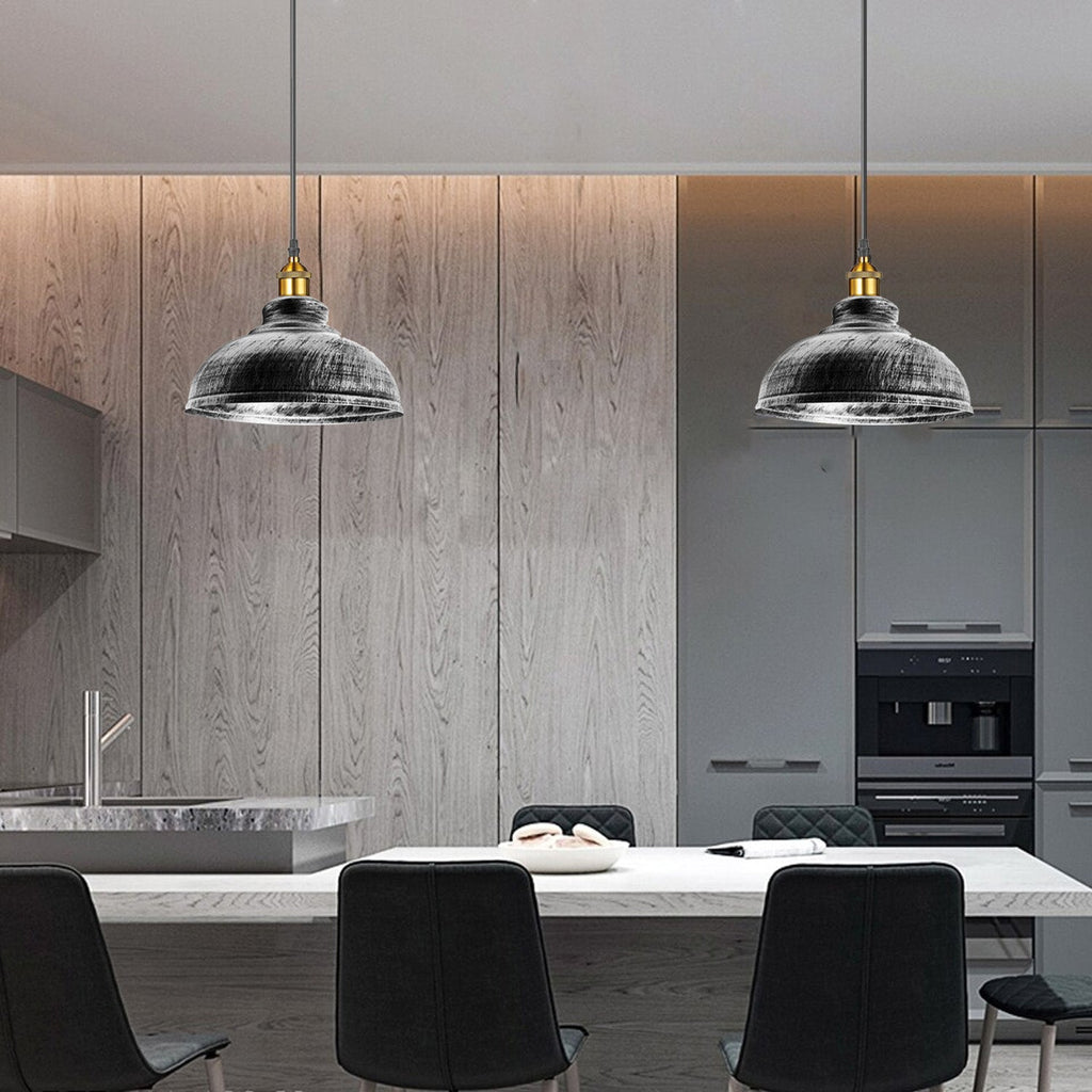 The Argentia Pendant — 3-Light Metal Shade Set