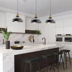 The Argentia Pendant — 3-Light Metal Shade Set