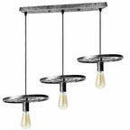 The Millhaven Pendant — Silver Cartwheel Chandelier