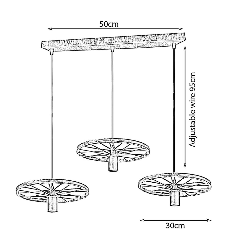 The Millhaven Pendant — Silver Cartwheel Chandelier