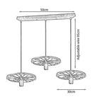 The Millhaven Pendant — Silver Cartwheel Chandelier