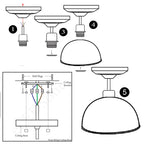 The Elmswood Light — Flush Dome Ceiling Light