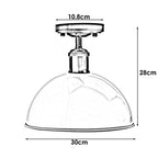 The Elmswood Light — Flush Dome Ceiling Light