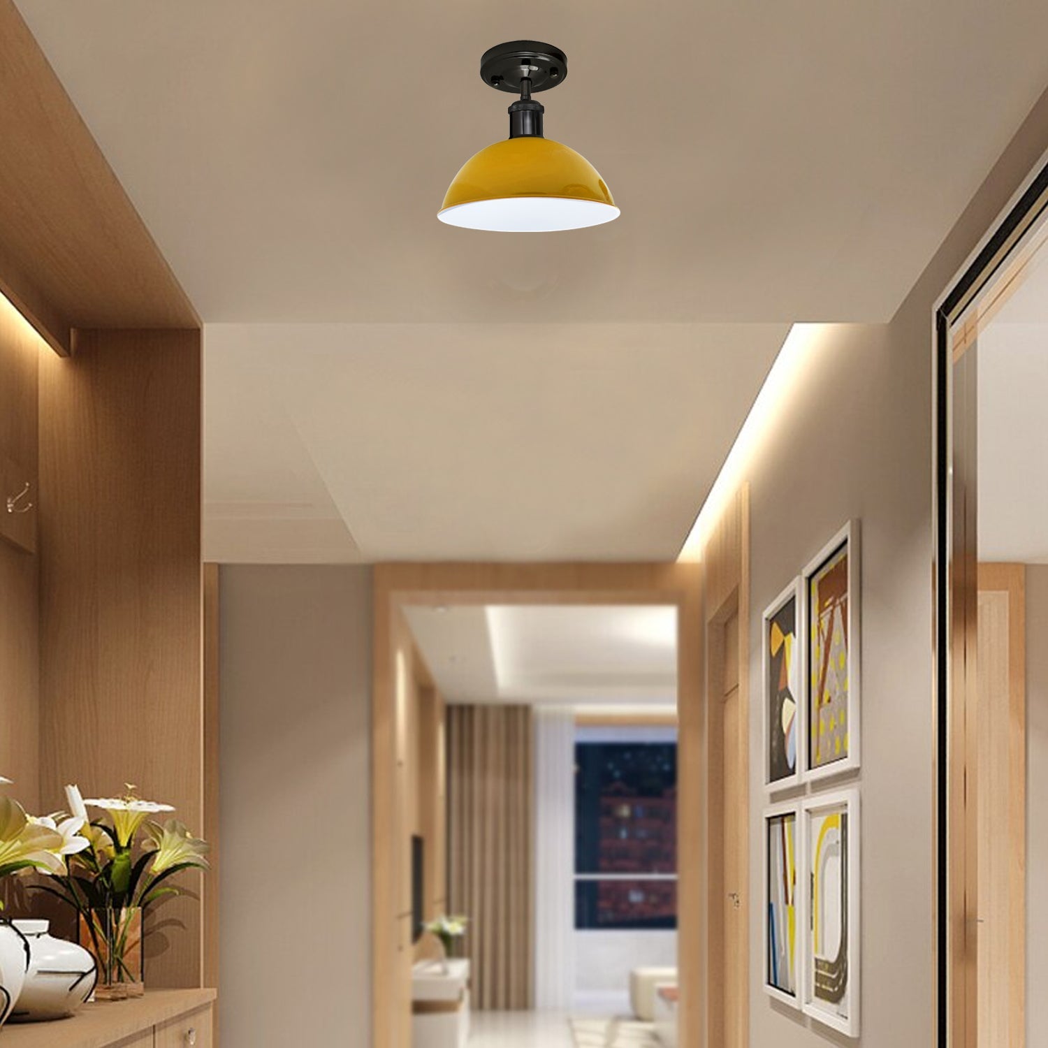 The Elmswood Light — Flush Dome Ceiling Light