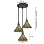 The Vernley Pendant — 3-Head Cone Cluster Ceiling Light
