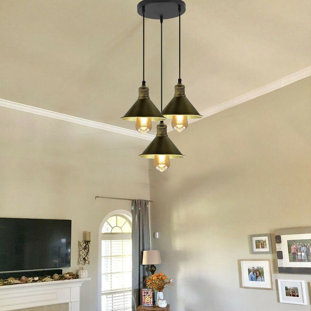 The Vernley Pendant — 3-Head Cone Cluster Ceiling Light