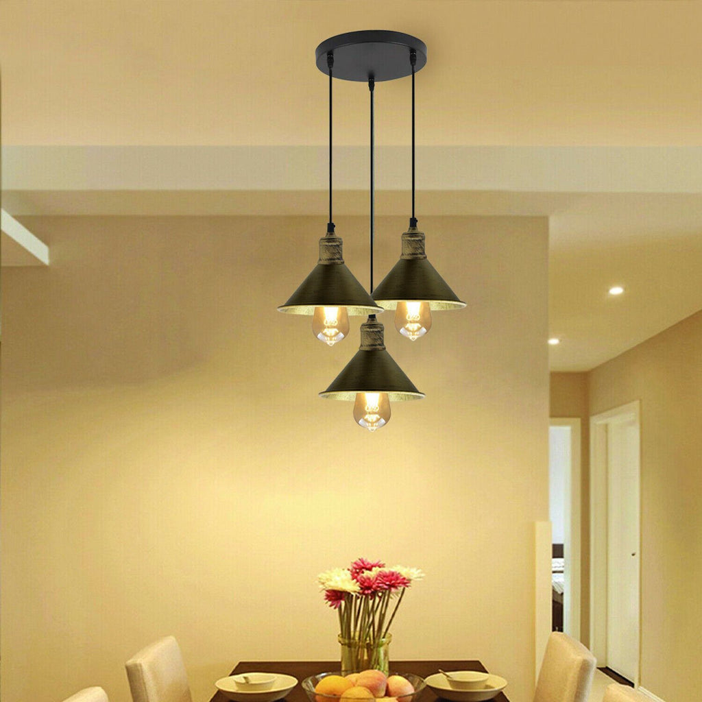 The Vernley Pendant — 3-Head Cone Cluster Ceiling Light