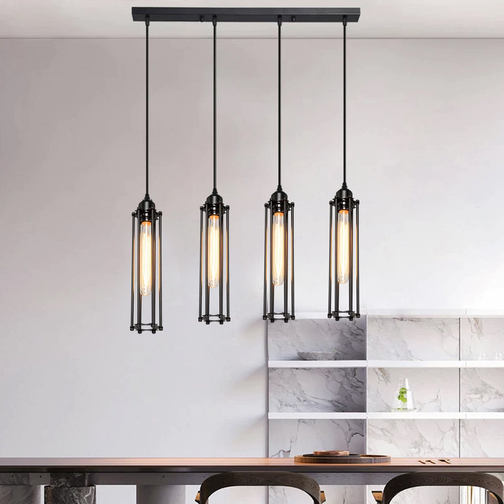 The Calshot Bar — 4-Light Cage Pendant
