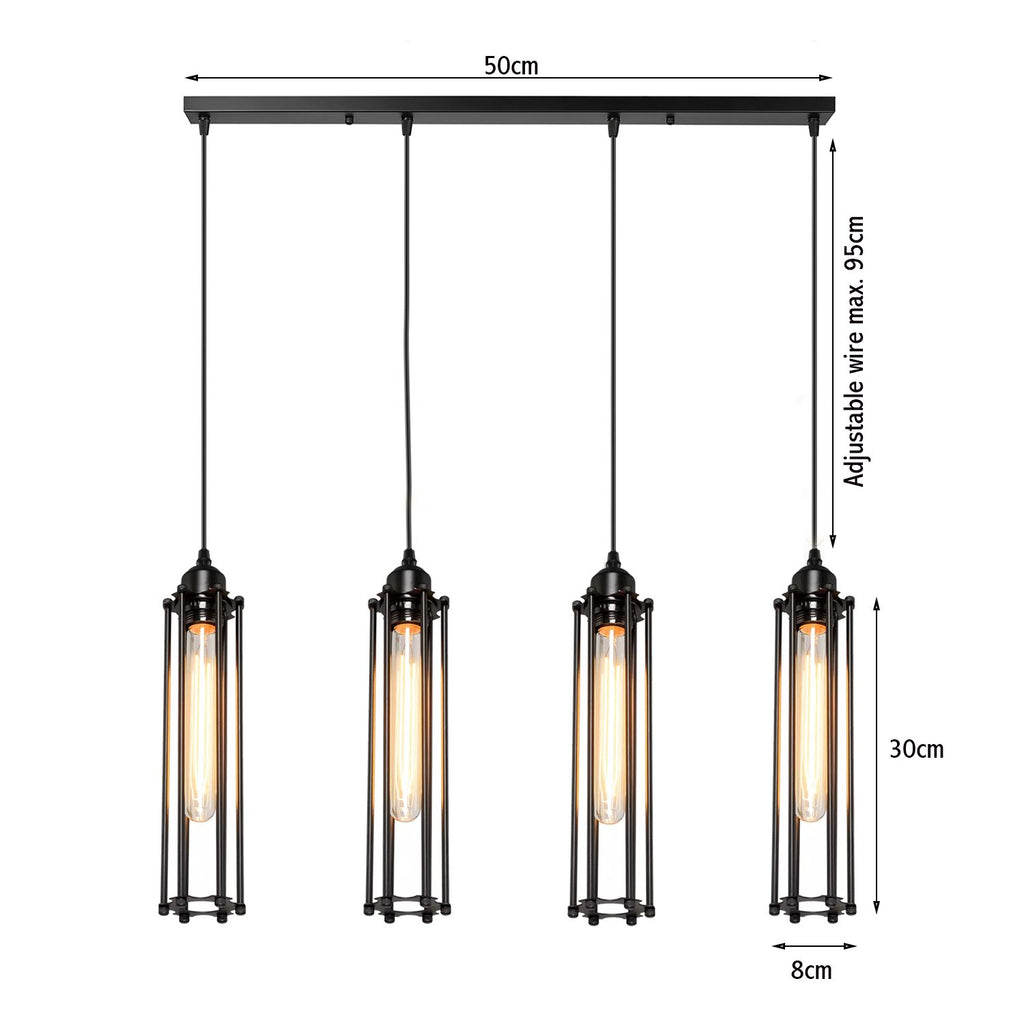 The Calshot Bar — 4-Light Cage Pendant